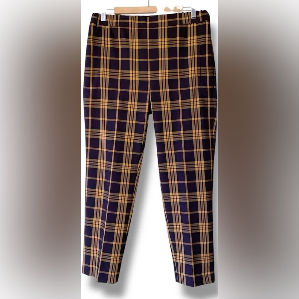 Wilfred Mustard and Black Plaid Trousers